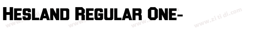 Hesland Regular One字体转换